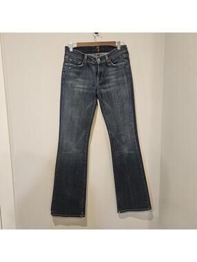 Vintage Flare Jeans 7 For All Mankind Dojo Jeans Women’s Medium Wash USA Sz 28